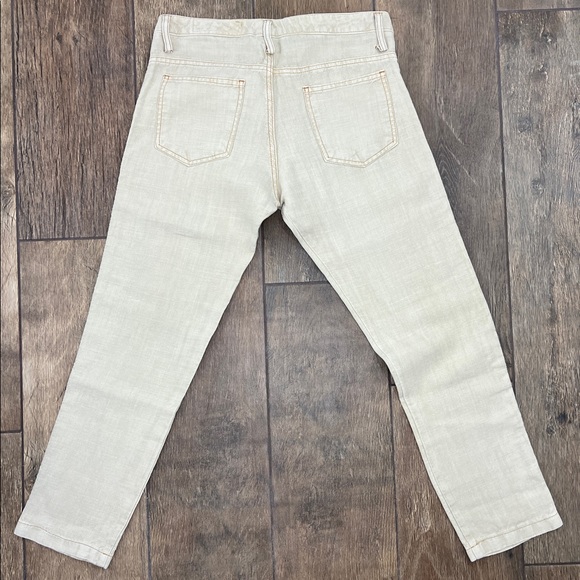 Sunday Saint Tropez Tan Linen Ankle Pants - Picture 3 of 9